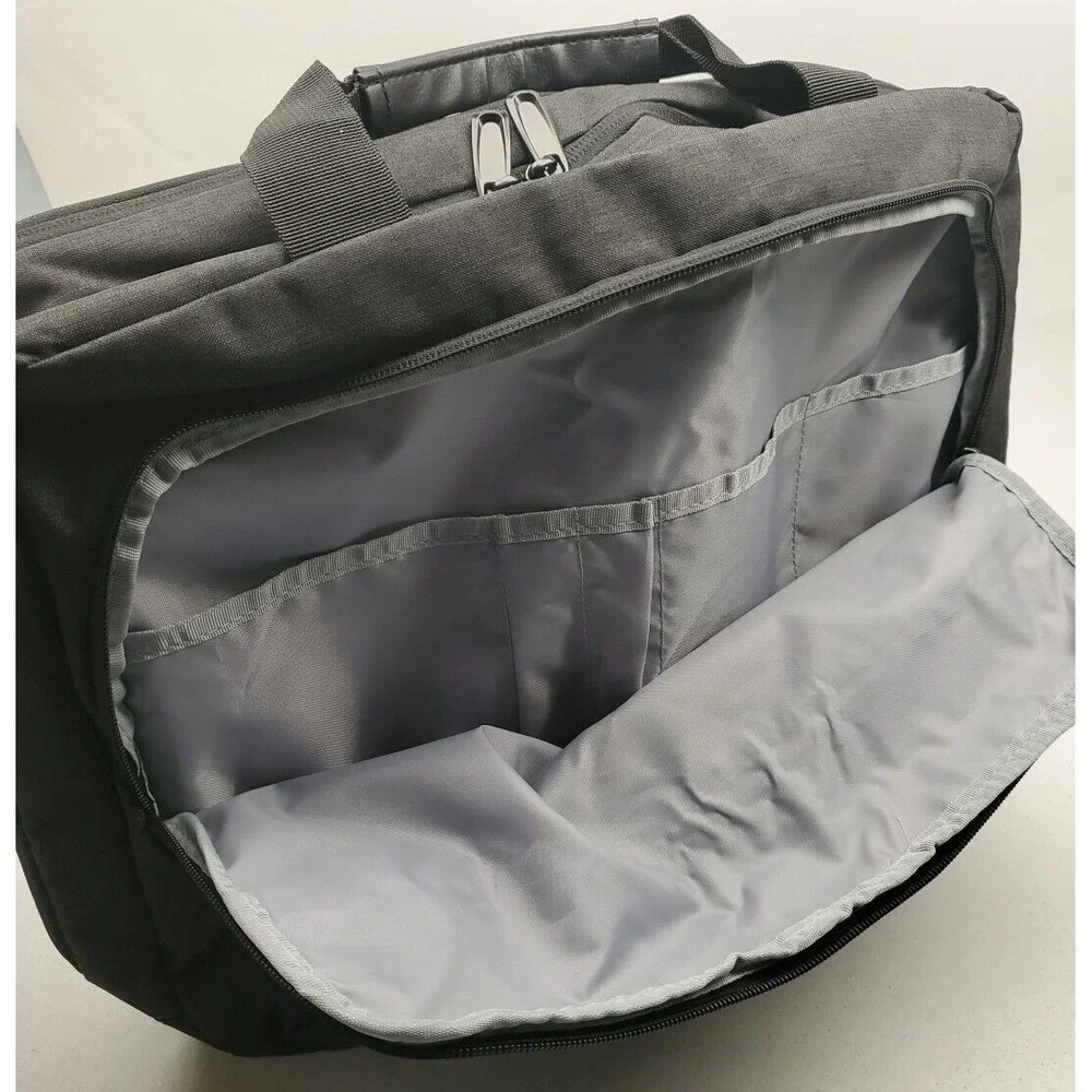 Bagsmart 17.3 Inch Expandable Laptop Computer Bag w/Luggage Strap Black